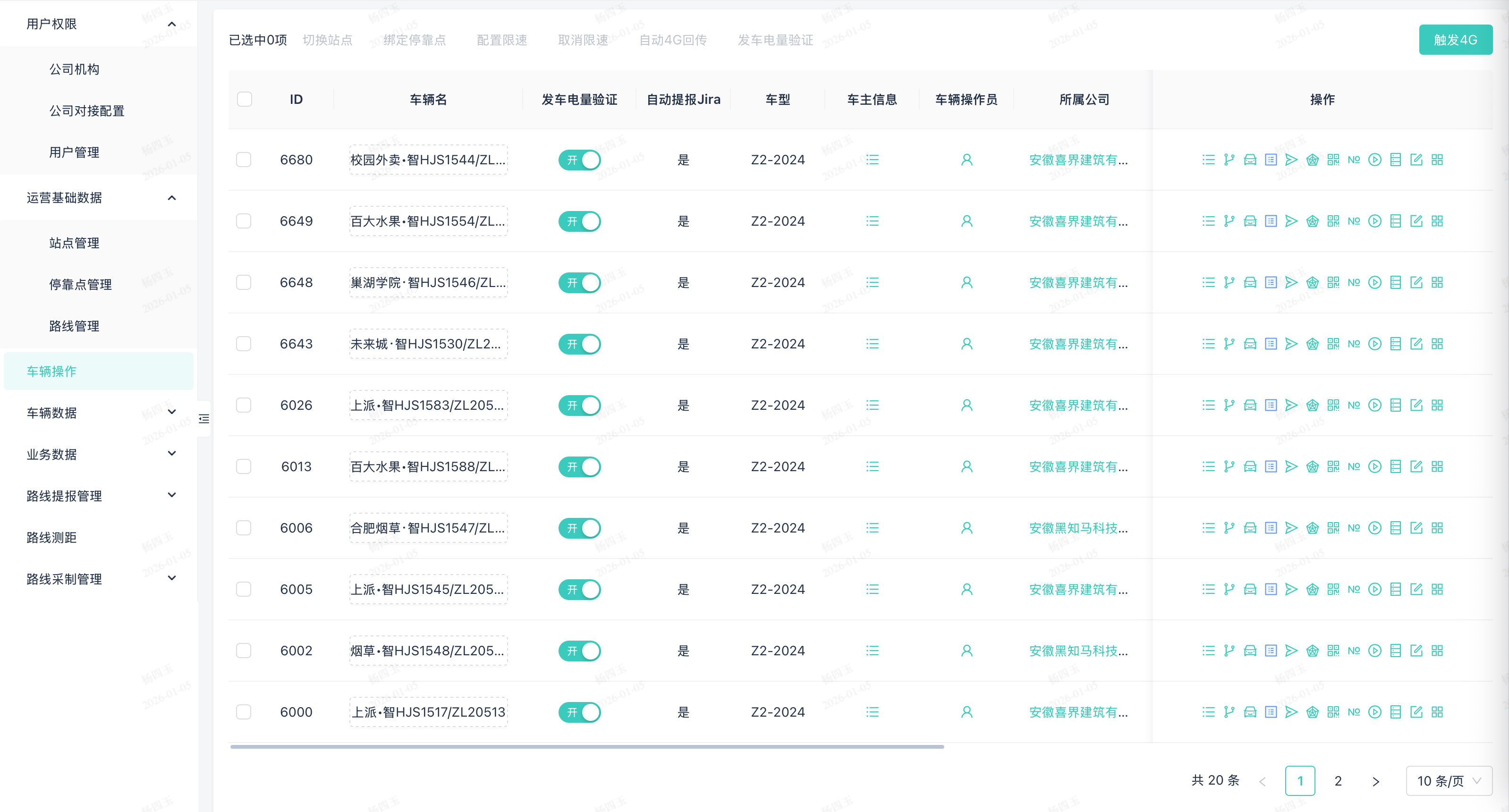 黑知马智运·无人车管理平台